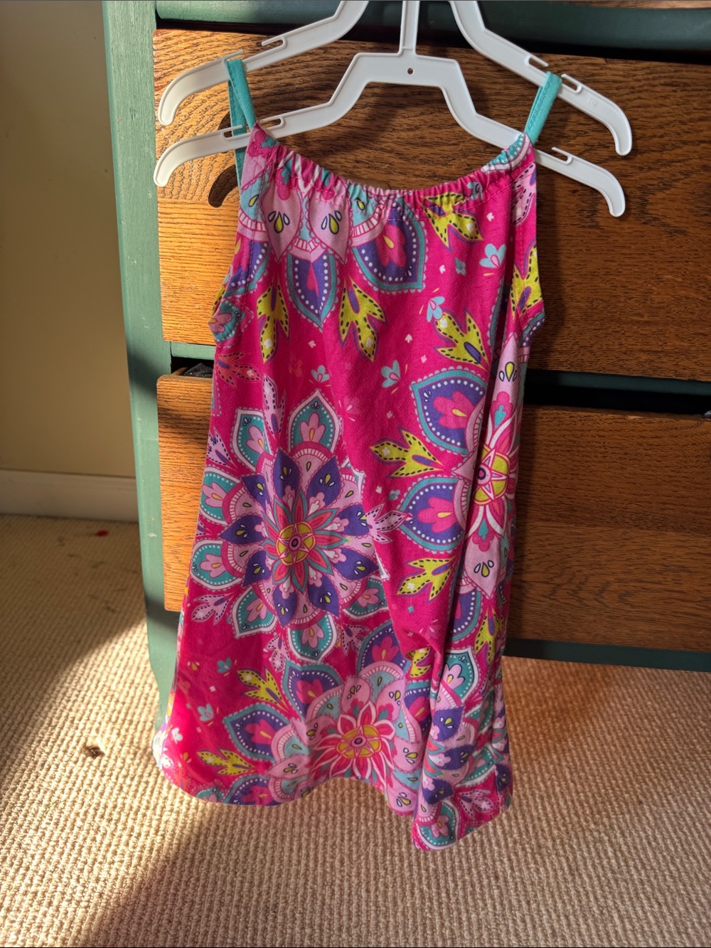 Bright Pink Floral Sundress for Girls - Lightweight Casual Dress